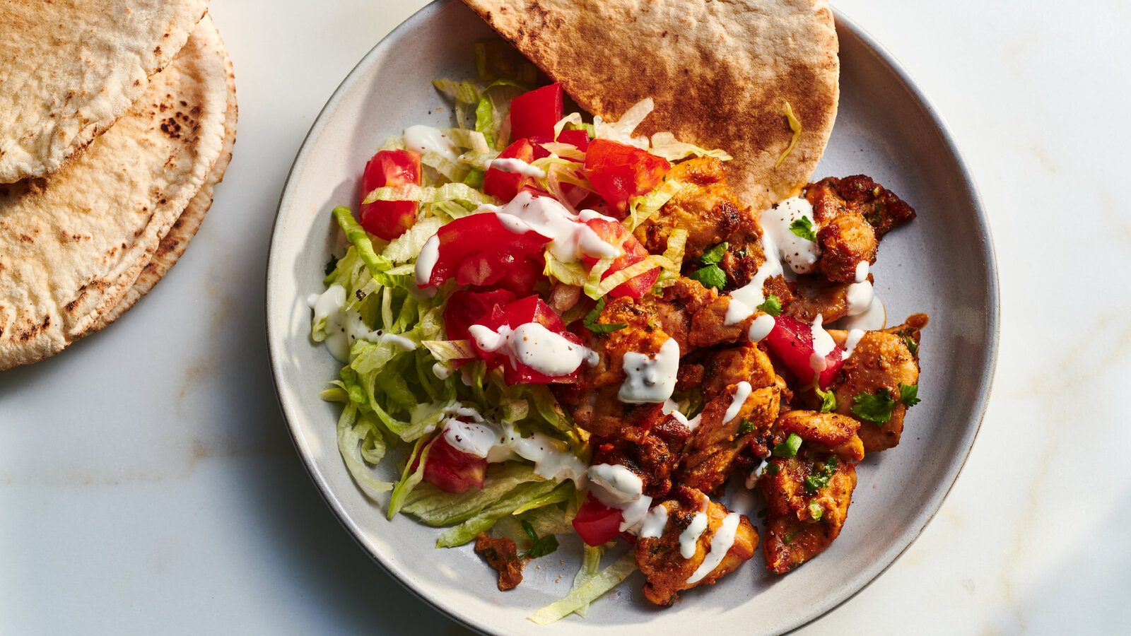 Spiced Roast Chicken With Tangy Yogurt Sauce