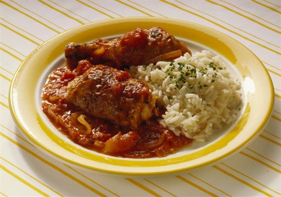 Hunting chicken with rice