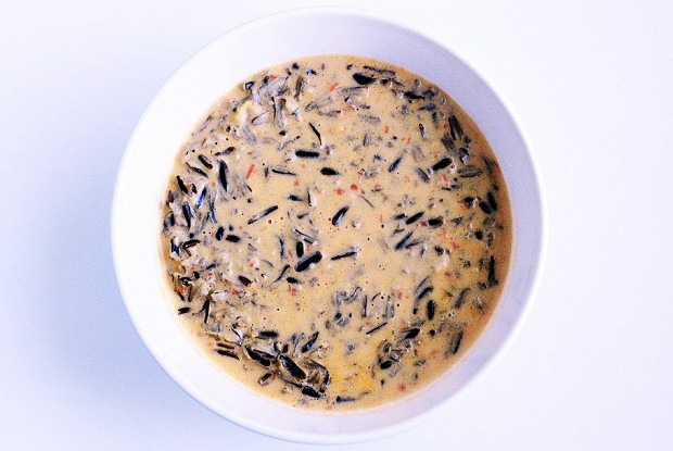 Wild rice in coconut sauce