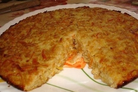 Cabbage casserole with rice