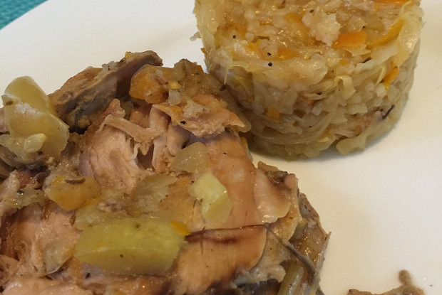 Greek hodgepodge with lahanorizi rice