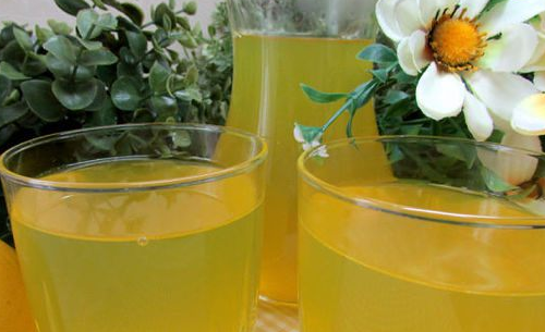 Drink with ginger, lemon and turmeric