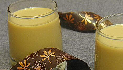 Homemade chocolate liqueur