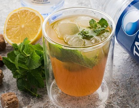 Homemade sea buckthorn lemonade