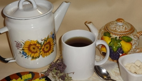 Tea with herbs and spices