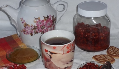 Tea with viburnum balm