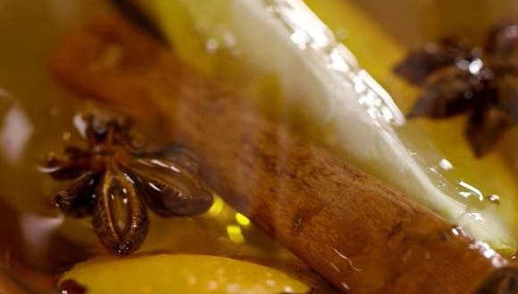 Spiced tea with rum