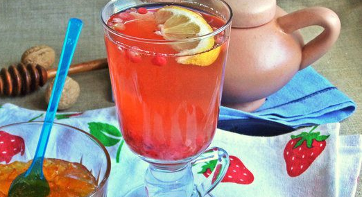 Ivan tea with cranberries