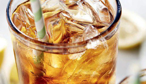 Homemade peach tonic