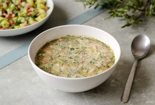 Lean okroshka on kvass
