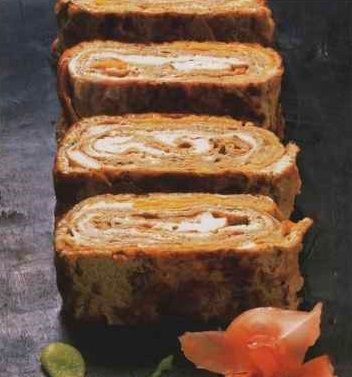 Wasabi omelet roll