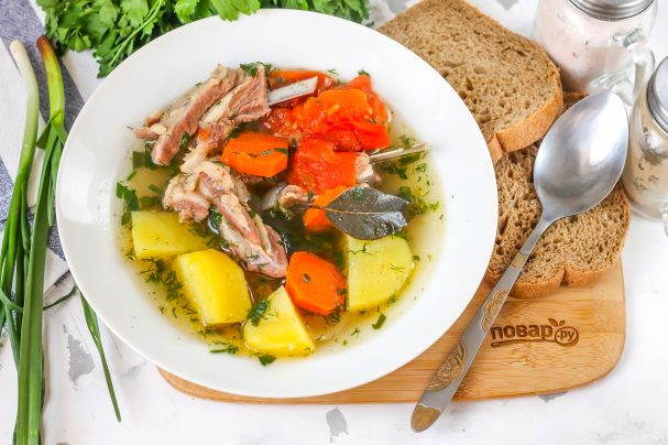 Shurpa with tomatoes