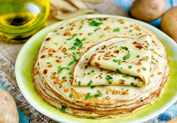 Potato pancakes with herbs