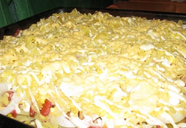 Potato casserole with sausage