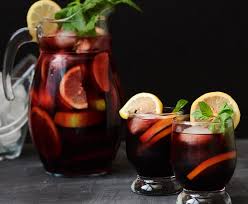 Fruit sangria with cherry beer