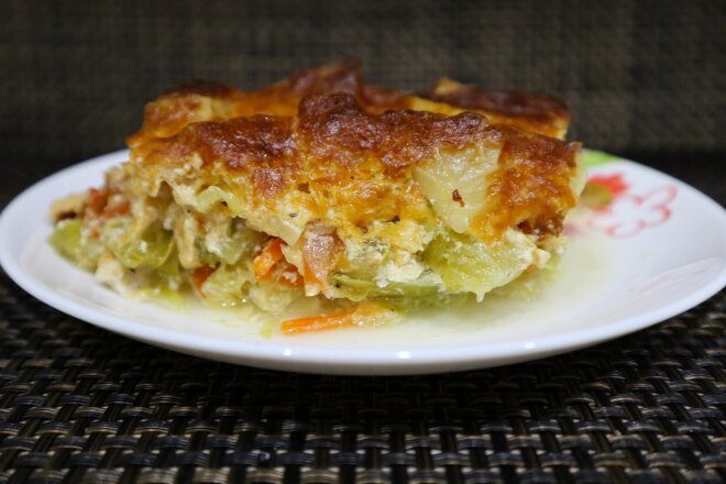 Oven Vegetable Casserole With Chicken