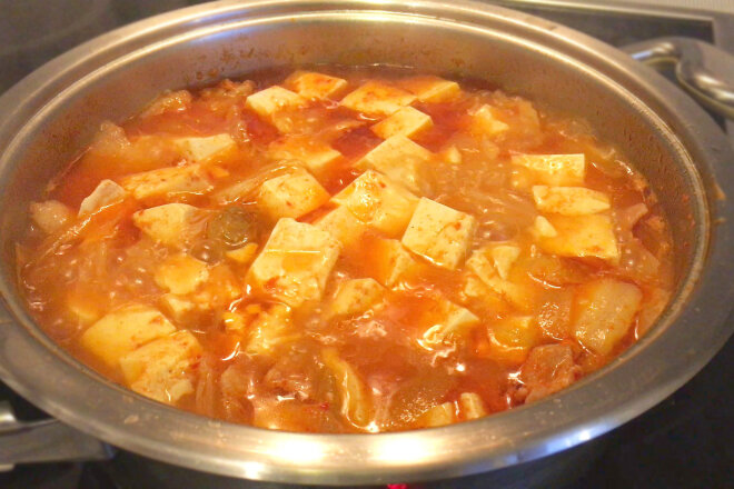 Spicy Korean Soup Kimchi Tige With Pork And Kimchi
