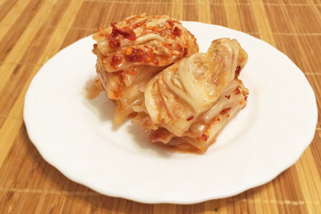 Korean Style Spicy Pickled Kimchi Cabbage