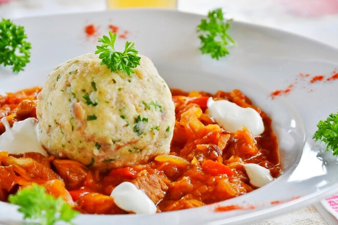 German Bread Dumplings With Parsley