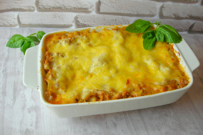 Lasagne With Minced Meat With Bechamel Sauce