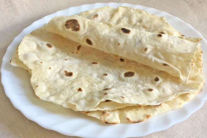 Wheat Tortillas Tortilla In A Frying Pan