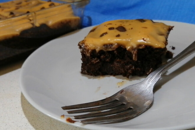 Oatmeal Brownie With Zucchini And Fruit Puree