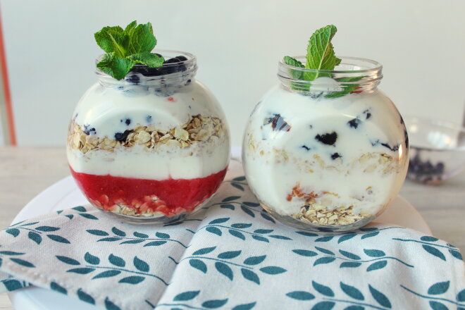 Lazy Oatmeal With Kefir In A Jar