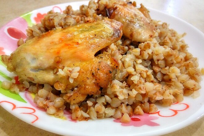 Buckwheat With Chicken In The Oven