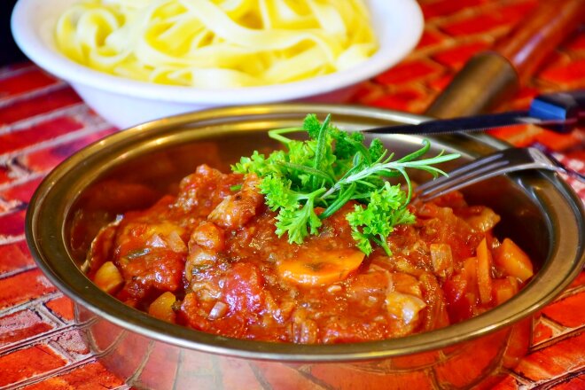 Stewed Veal With Vegetables Ossobuco In Italian