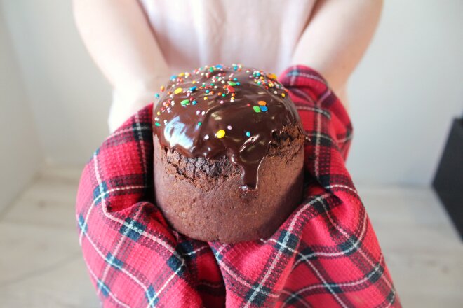 Easter Cake With Chocolate Icing