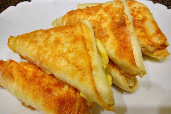 Lavash Triangles With Cream Cheese