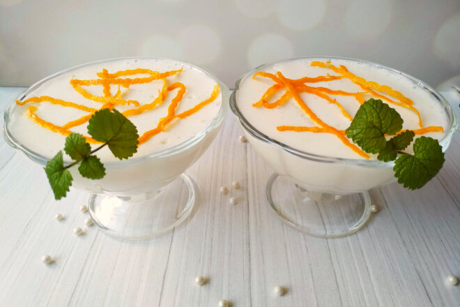 Citrus Mousse On Semolina