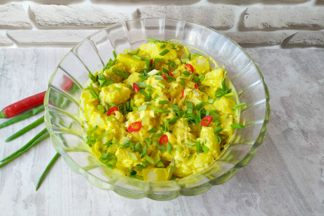 Danish Potato Salad With Pickled Cucumbers And Remoulade Sauce