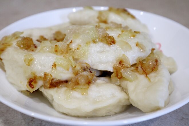 Dumplings With Cabbage On Yeast Dough