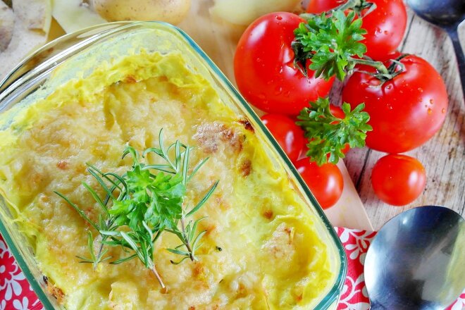 Potato Casserole With Cheese And Cream