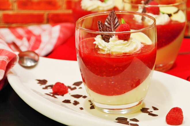 Creamy Raspberry Panna Cotta