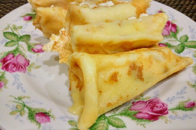 Pancakes In Milk With Cottage Cheese In The Oven
